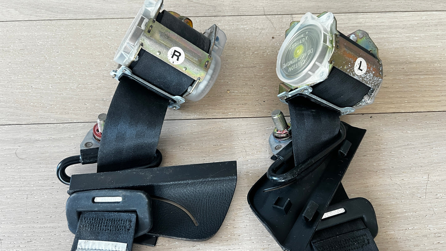 JZA80 Supra Genuine OEM Rear Safety Belt Set + Rear Buckles (73370-14171-C0 + 73360-14291-C0)