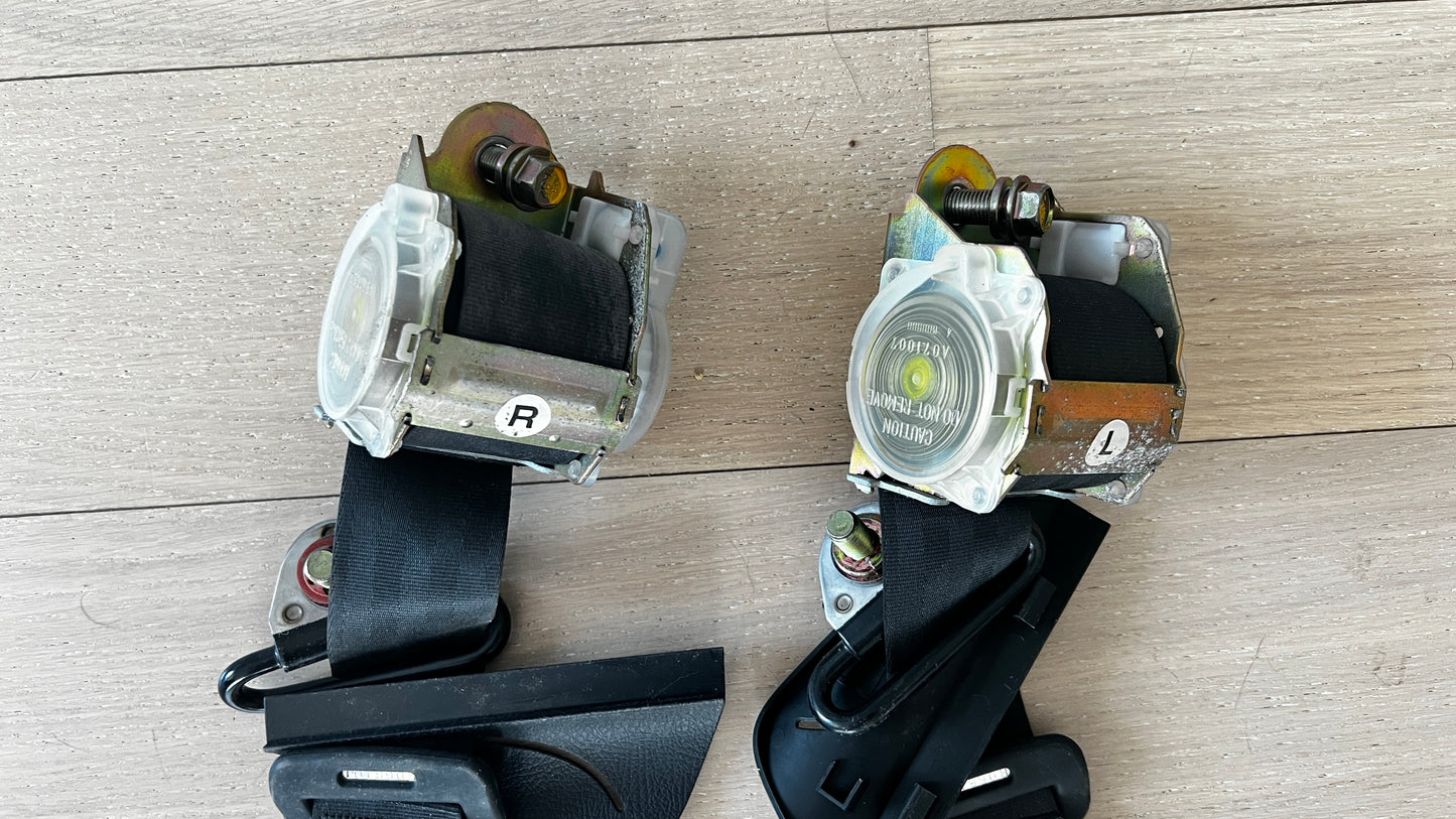 JZA80 Supra Genuine OEM Rear Safety Belt Set + Rear Buckles (73370-14171-C0 + 73360-14291-C0)