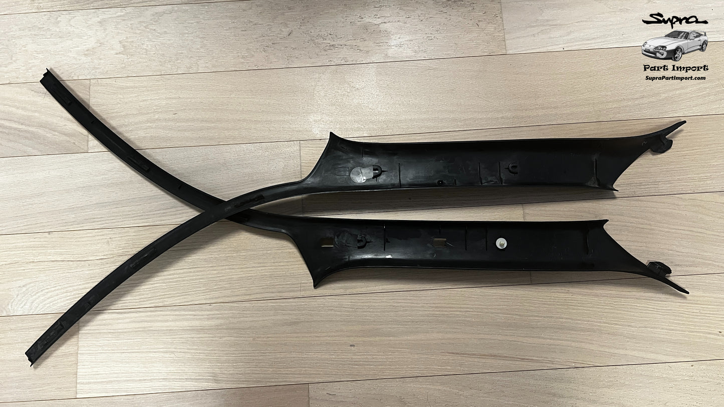 *RARE* JZA80 Supra Genuine OEM RHD A-Pillar Trim Set (62220-14060 + 62210-14070)