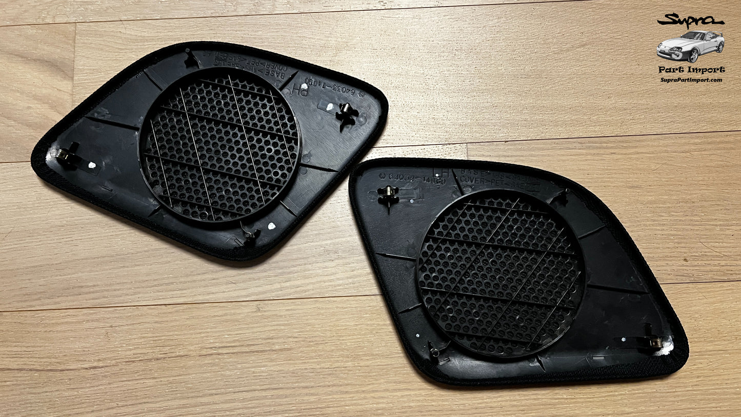 JZA80 Supra Genuine OEM Rear LH + RH Speaker Grill Panel Trim Set (64034-14080-C0 + 64033-14090-C0)