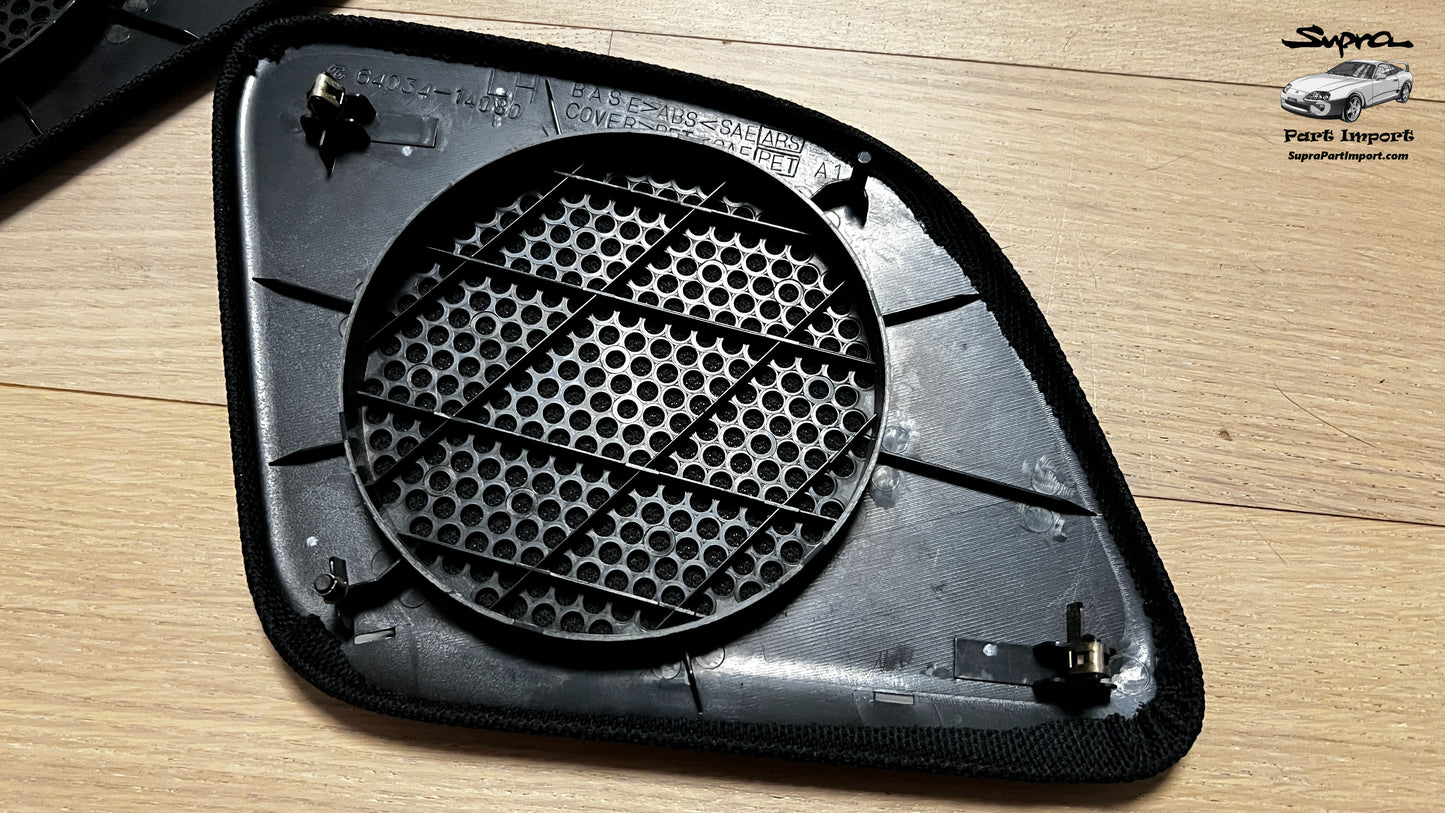 JZA80 Supra Genuine OEM Rear LH + RH Speaker Grill Panel Trim Set (64034-14080-C0 + 64033-14090-C0)