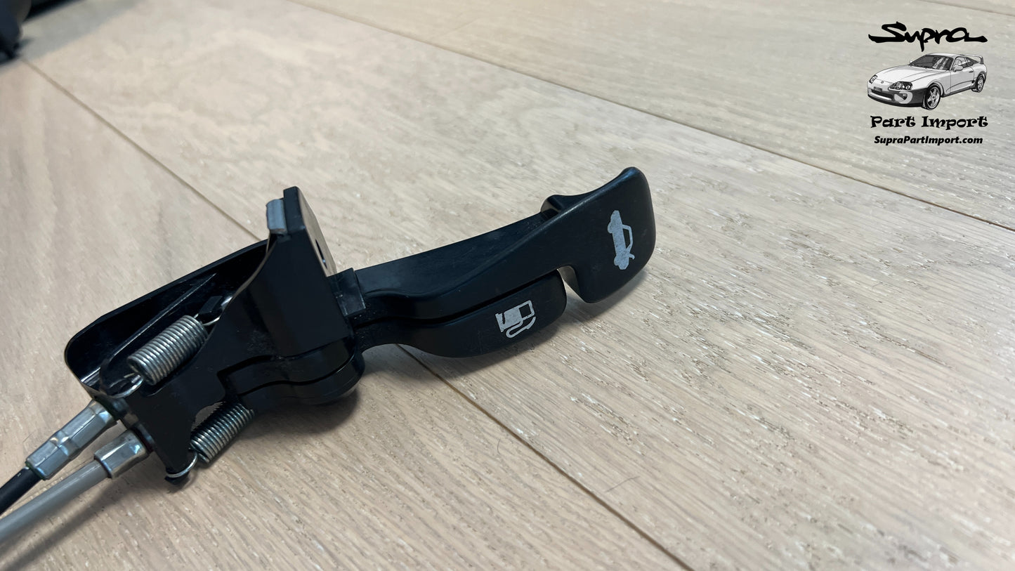 *RARE* JZA80/MK4 Supra Genuine OEM Trunk/Fuel Lid Latch /w Release Cables & Mounts