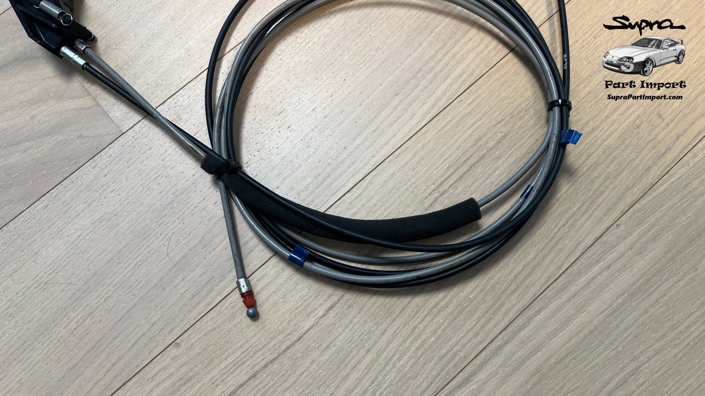 *RARE* JZA80/MK4 Supra Genuine OEM Trunk/Fuel Lid Latch /w Release Cables & Mounts