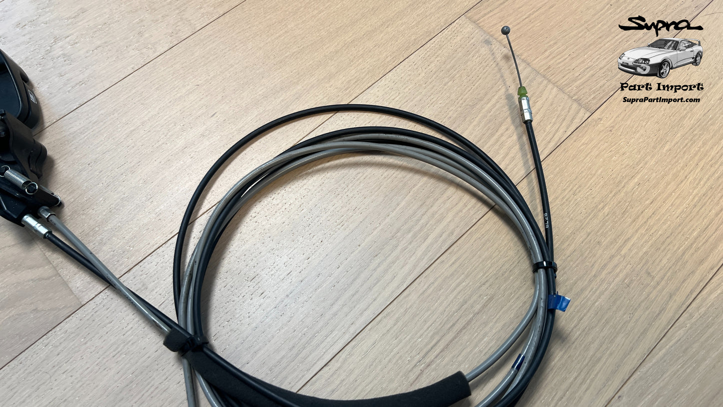 *RARE* JZA80/MK4 Supra Genuine OEM Trunk/Fuel Lid Latch /w Release Cables & Mounts