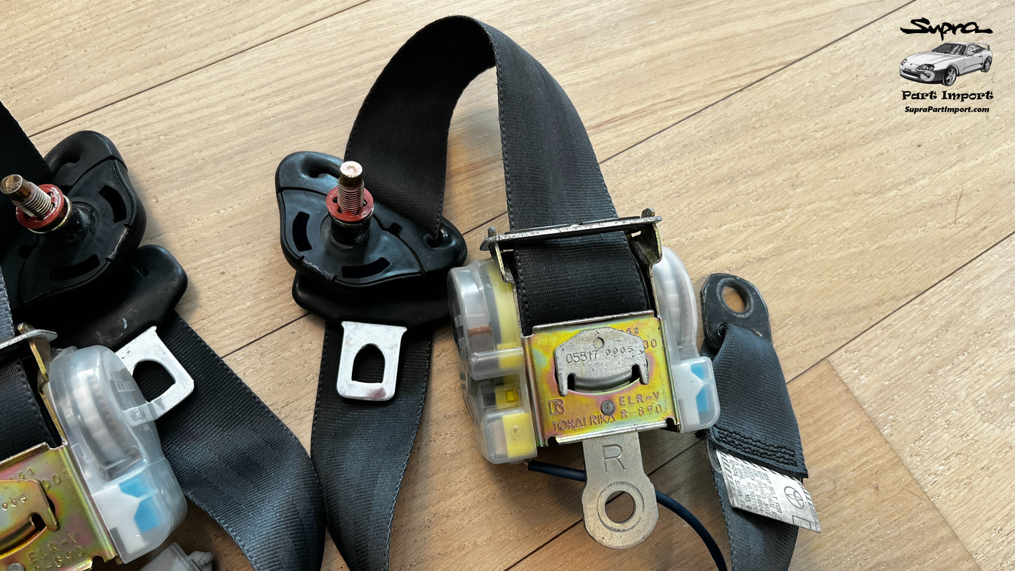 JZA80/MK4 Supra Genuine OEM LH Front Safety Belt (73220-14481-C0 + 73210-14541-C0)