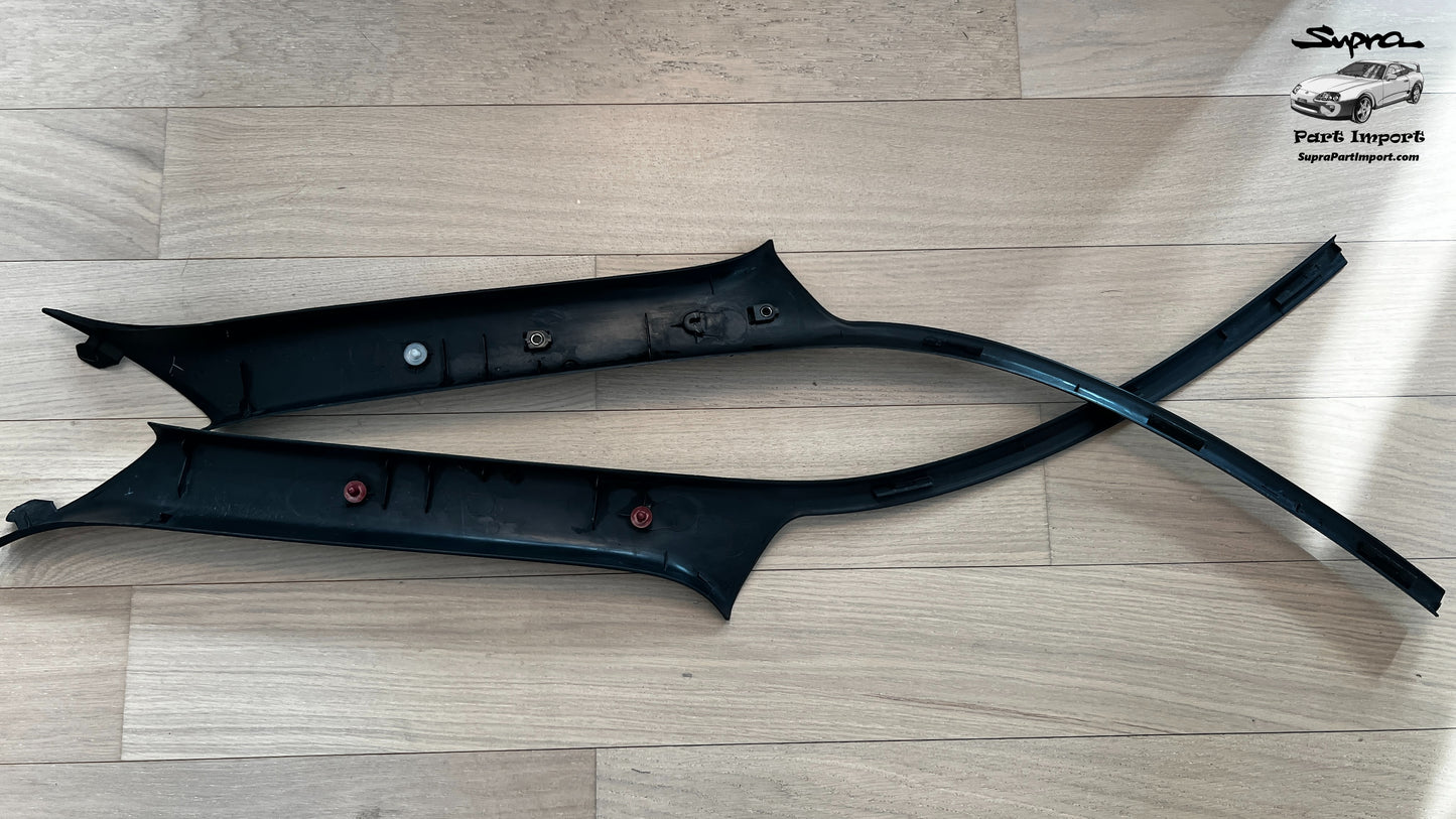 *RARE* JZA80 Supra Genuine OEM RHD A-Pillar Trim Set (62220-14060 + 62210-14070)