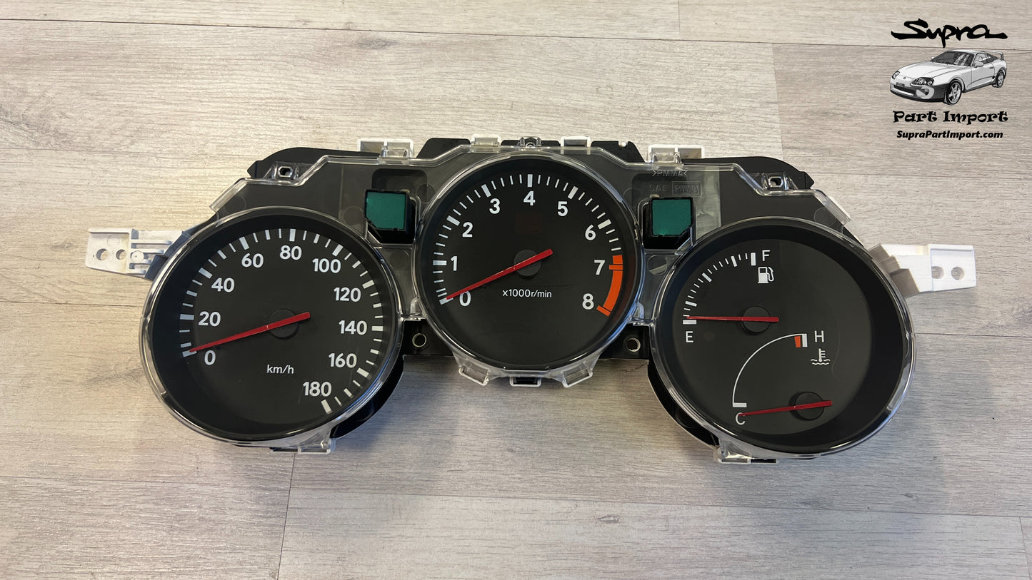 *RARE, LED CONVERTED, MINT* JZA80 Supra Genuine OEM S1 RHD J-Spec Manual Cluster Assembly (83010-1B790)