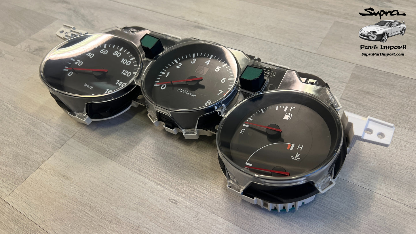 *RARE, LED CONVERTED, MINT* JZA80 Supra Genuine OEM S1 RHD J-Spec Manual Cluster Assembly (83010-1B790)