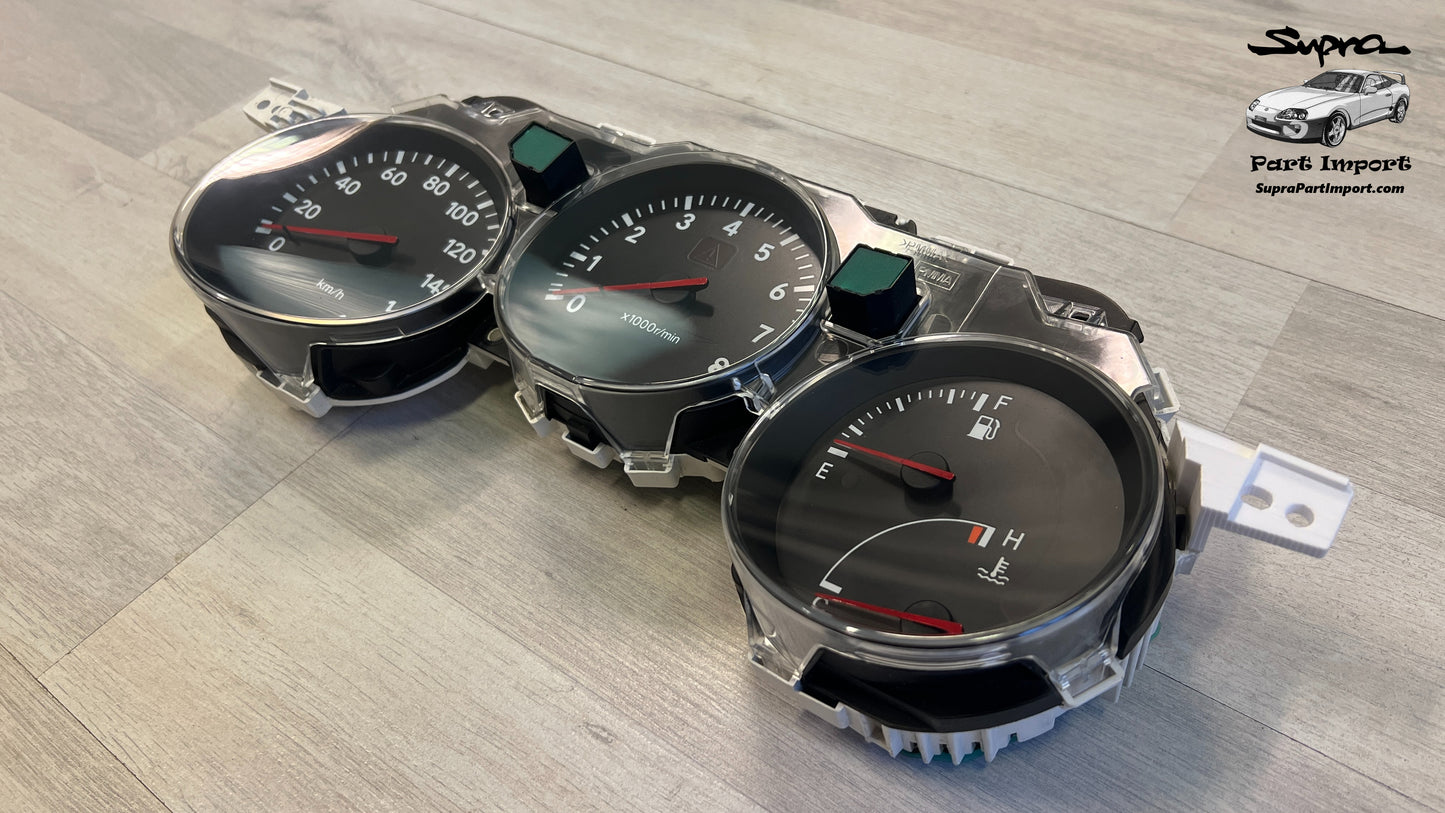 *RARE, LED CONVERTED, MINT* JZA80 Supra Genuine OEM S1 RHD J-Spec Manual Cluster Assembly (83010-1B790)