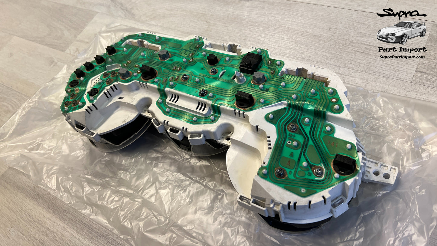 *RARE, LED CONVERTED, MINT* JZA80 Supra Genuine OEM S1 RHD J-Spec Manual Cluster Assembly (83010-1B790)