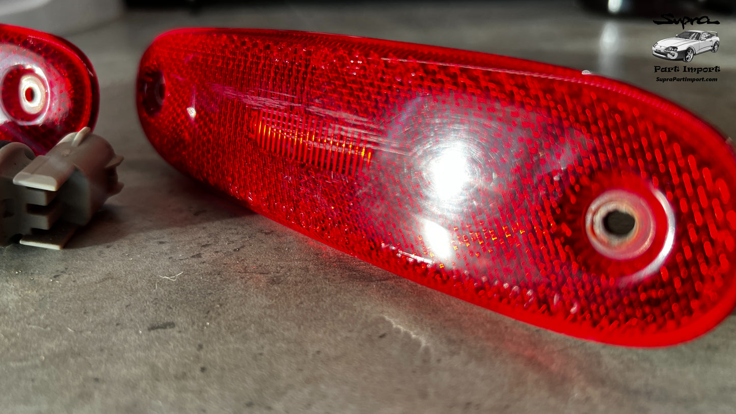 JZA80 Supra Genuine OEM LHD/RHD Rear Side Markers (81750-14080 + 81760-14070)