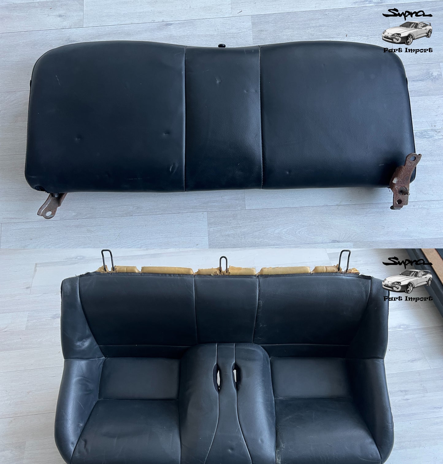 *RARE* JZA80 Supra Genuine OEM EU-Spec S1 Leather Rear Seat Set (71560-14470-C0 + 71480-1D481-C2)