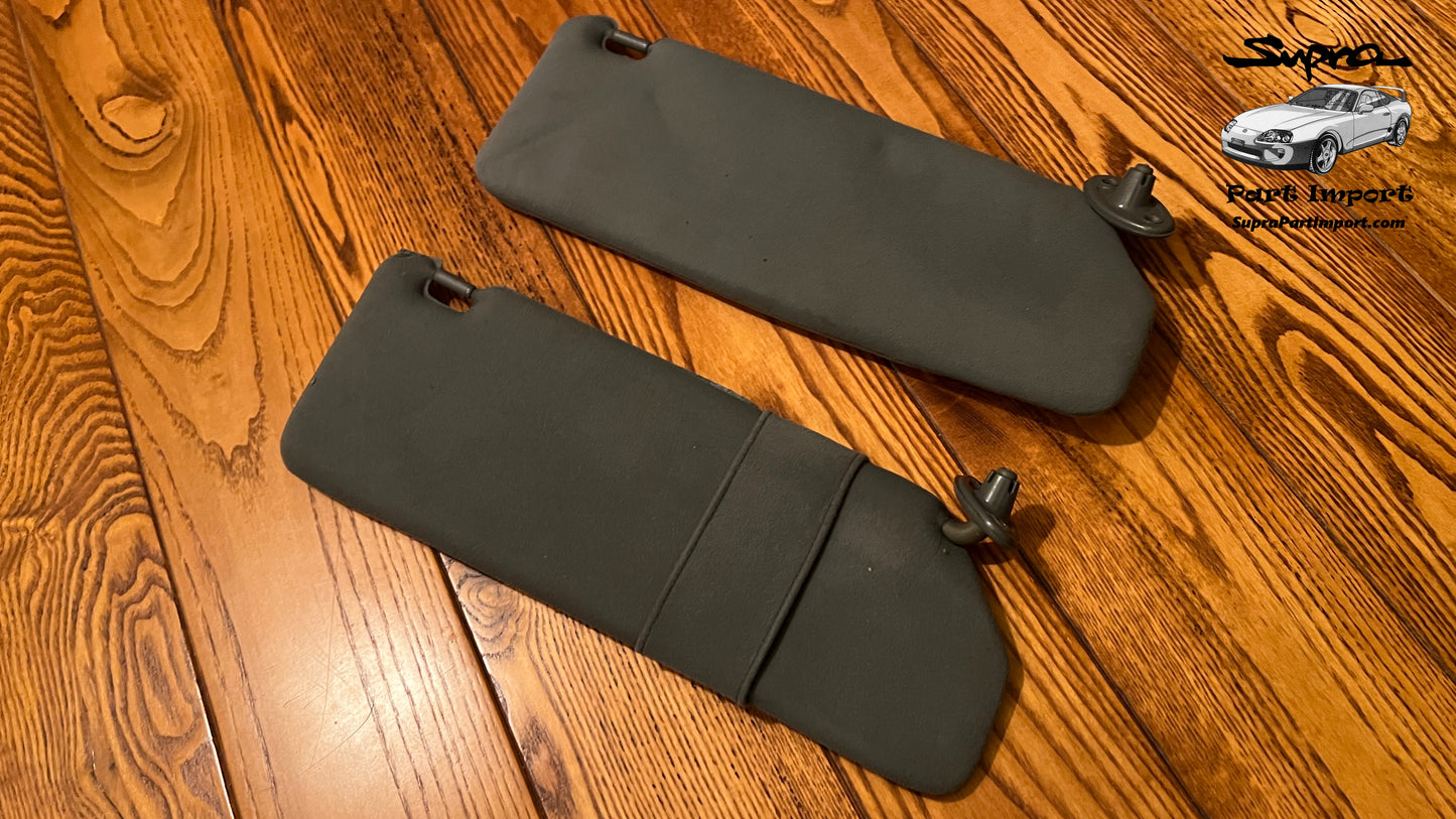 *DISCO* JZA80 Supra Genuine OEM S1 RHD Gray Sun Visor Set (74310-14610-B0 + 74320-14680-B0)