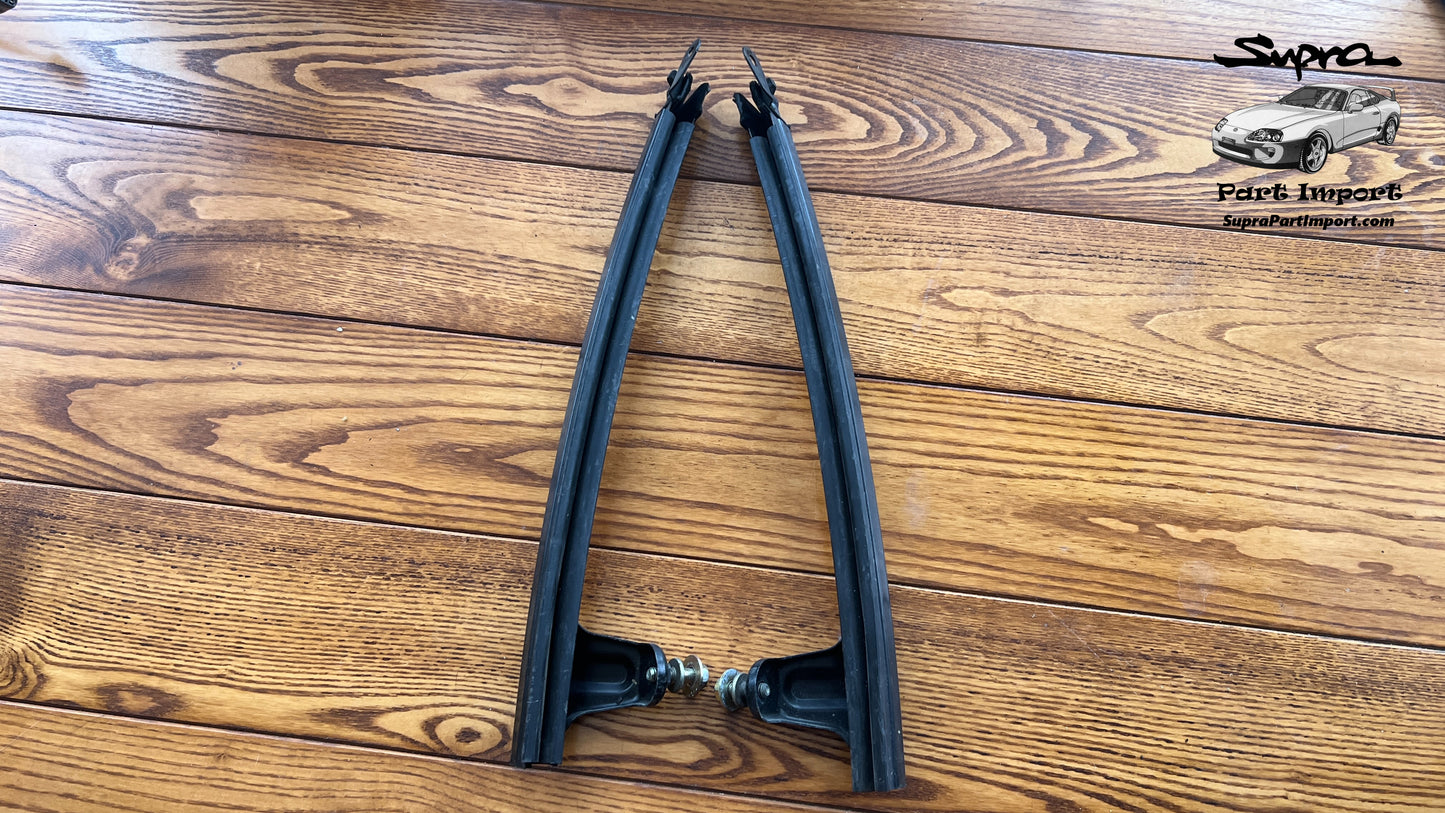 JZA80 Supra Genuine OEM LHD/RHD Front Door Door Glass Frame Sub-Assy Set (67401-14240 + 67402-14230)