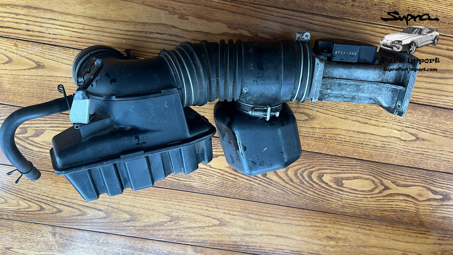 *RARE, DISCONTINUED* JZA80 Supra Genuine OEM LHD NA MAF Assy w/ Air Cleaner Piping (22250-46010 / 22250-46040)