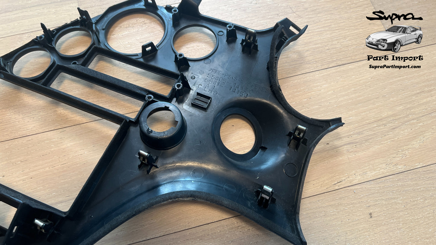 *RARE* JZA80/MK4 Supra Genuine OEM EU-Spec S1 LHD Radio Panel, Center Instrument Cluster Finish (55405-14140)