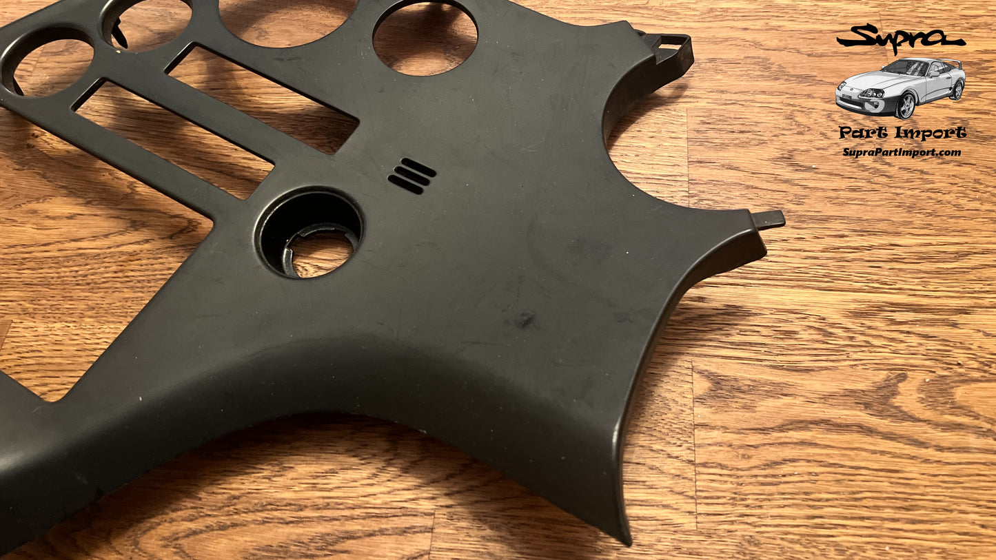 *RARE, NO CUTS* JZA80/MK4 Supra Genuine OEM S1 RHD Radio Panel, Center Instrument Cluster Finish (55405-14120)