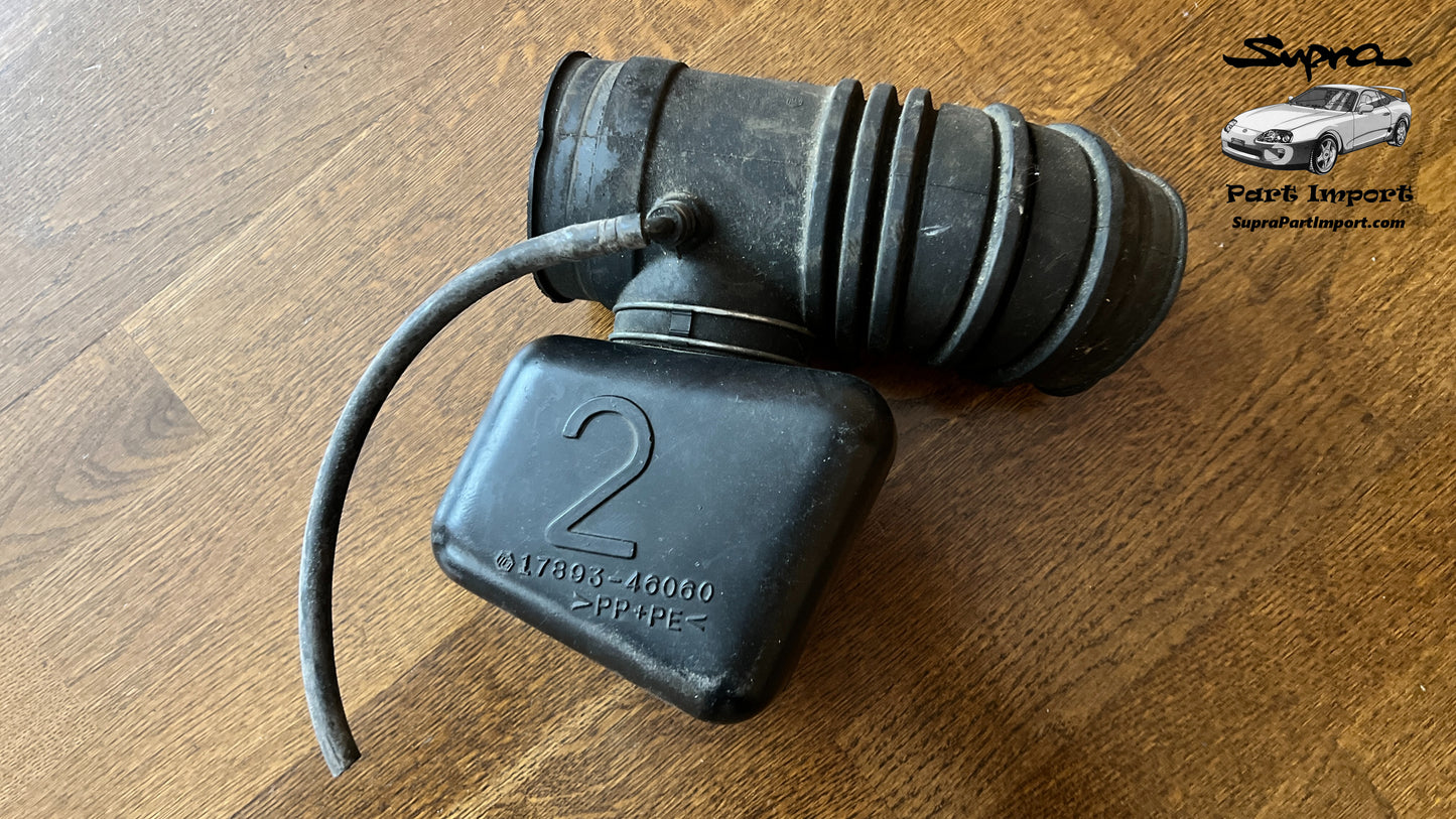 JZA80 Supra Genuine OEM 2JZ-GE Air Cleaner Hose + Resonator (17881-46170 + 17893-46060)