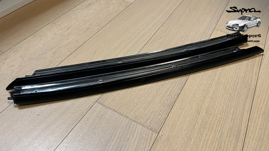*RARE, DISCO* JZA80 Supra Genuine OEM LHD/RHD Targa A-Pillar (Roof Drip Side Finish) Exterior Moulding Set (2 pc) (75552-14160 + 75551-14160)