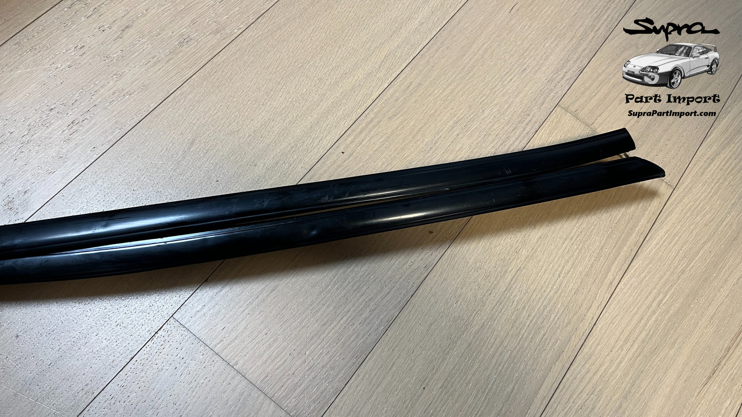 *RARE, DISCO* JZA80 Supra Genuine OEM LHD/RHD Targa A-Pillar (Roof Drip Side Finish) Exterior Moulding Set (2 pc) (75552-14160 + 75551-14160)