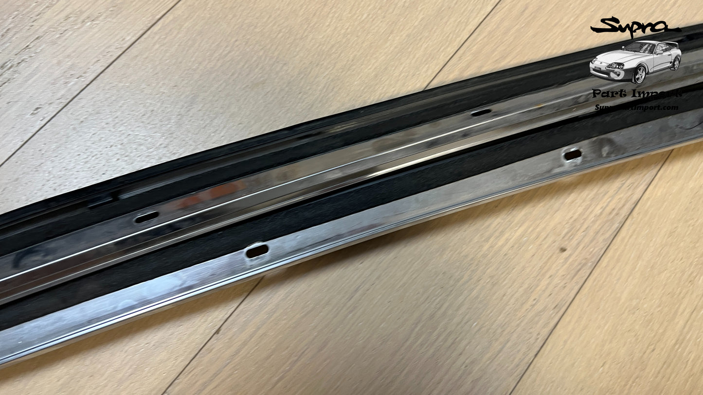 *RARE, DISCO* JZA80 Supra Genuine OEM LHD/RHD Targa A-Pillar (Roof Drip Side Finish) Exterior Moulding Set (2 pc) (75552-14160 + 75551-14160)