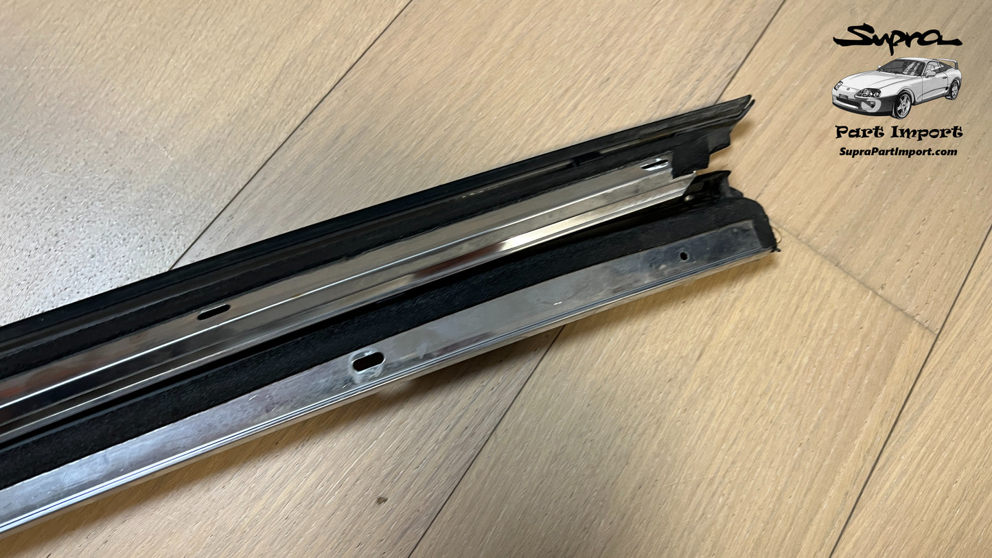 *RARE, DISCO* JZA80 Supra Genuine OEM LHD/RHD Targa A-Pillar (Roof Drip Side Finish) Exterior Moulding Set (2 pc) (75552-14160 + 75551-14160)