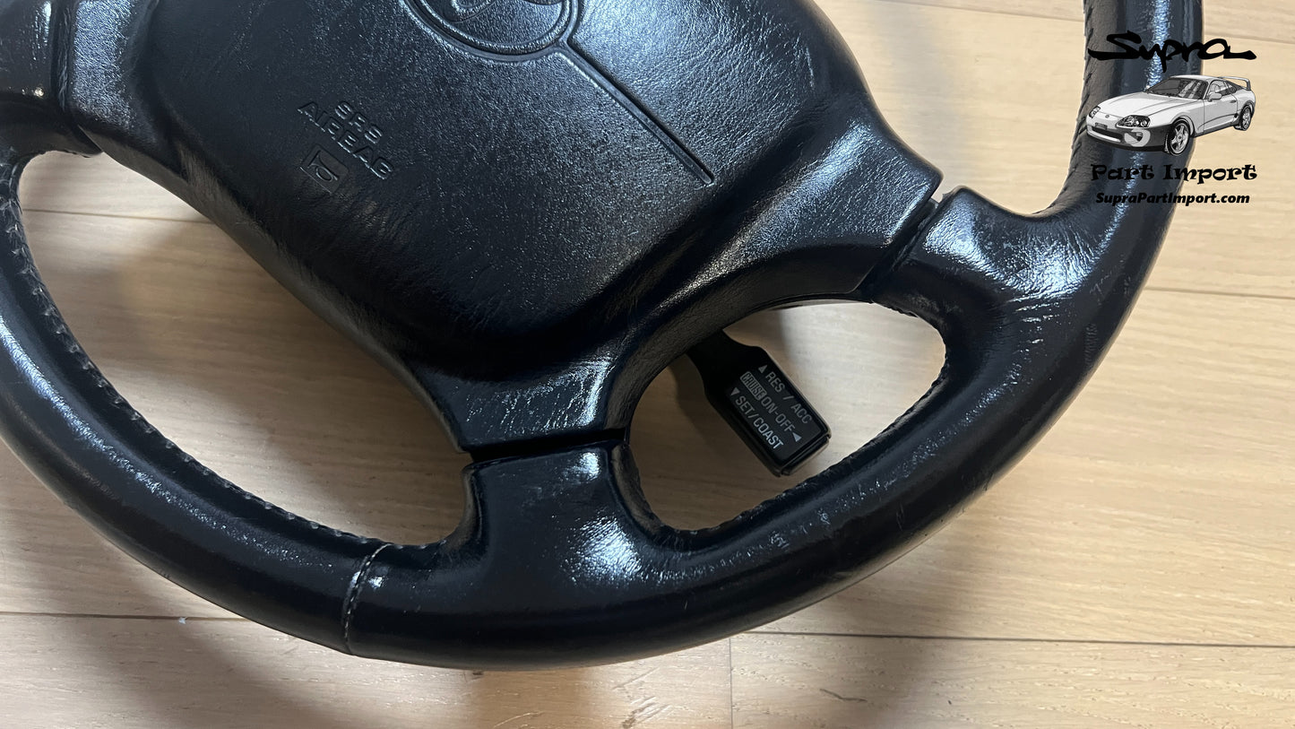 *US/EU SPEC* JZA80 Supra Genuine OEM 4-Spoke Steering Wheel w/ Cruise Control Stalk
