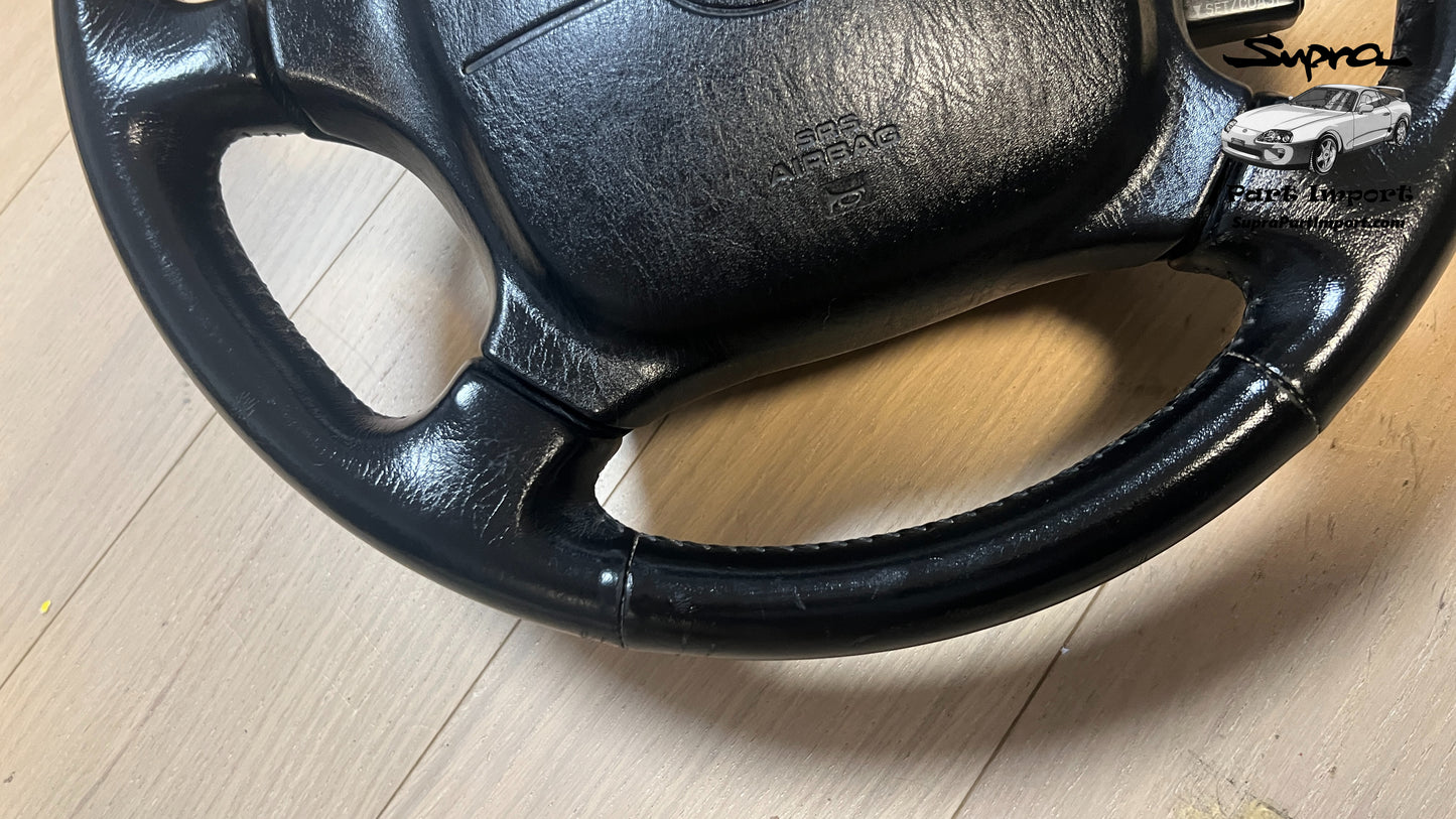 *US/EU SPEC* JZA80 Supra Genuine OEM 4-Spoke Steering Wheel w/ Cruise Control Stalk