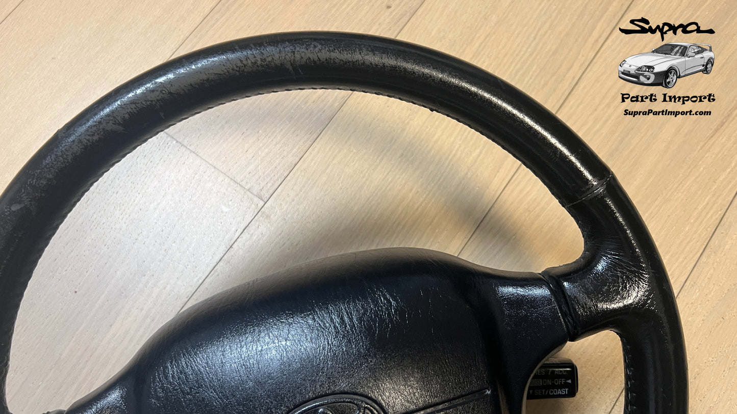 *US/EU SPEC* JZA80 Supra Genuine OEM 4-Spoke Steering Wheel w/ Cruise Control Stalk
