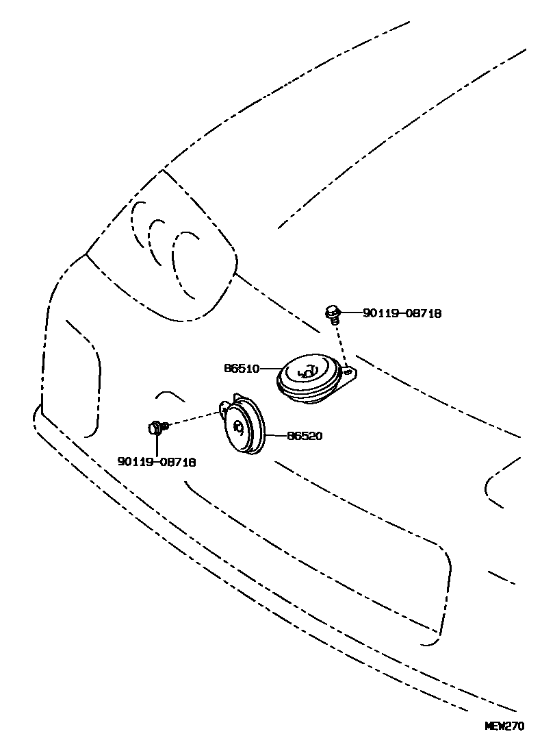 JZA80 Supra Genuine OEM Horn Assembly (86510-17090 / 86520-24010)