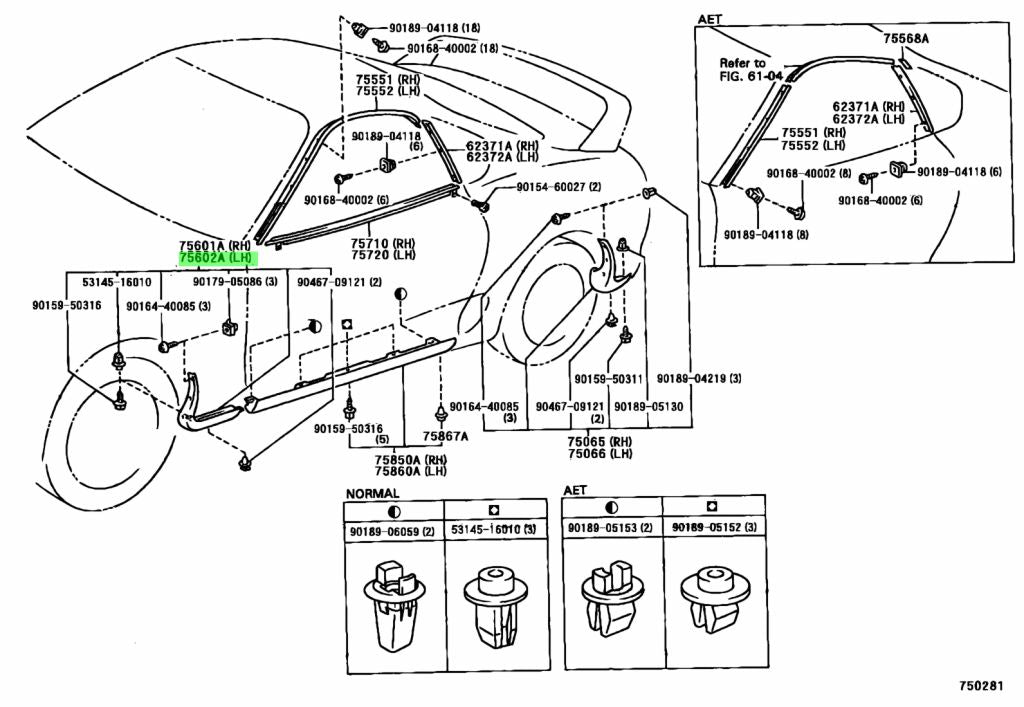 *NEW* JZA80 Supra Genuine OEM Front/Rear Fender Moulding Sub-Assy Set (75065-19045 + 75601-19055 + 75066-19045 + 75602-19055)