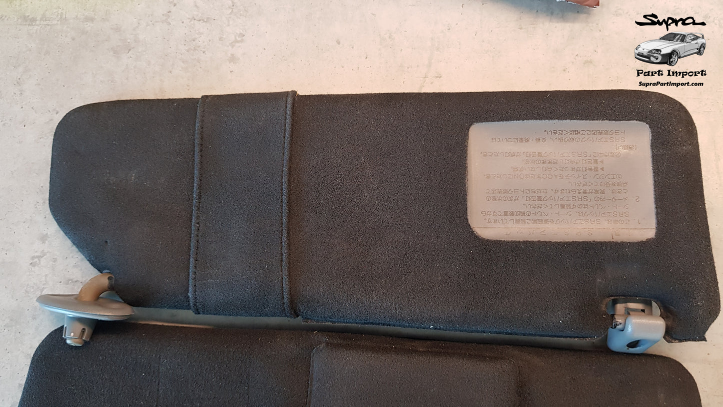 JZA80 Supra Genuine OEM S1 RHD Tanned Black Sun Visor Set