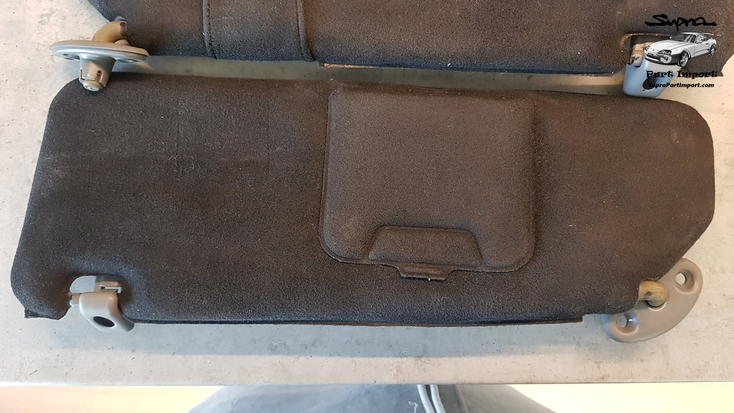 JZA80 Supra Genuine OEM S1 RHD Tanned Black Sun Visor Set