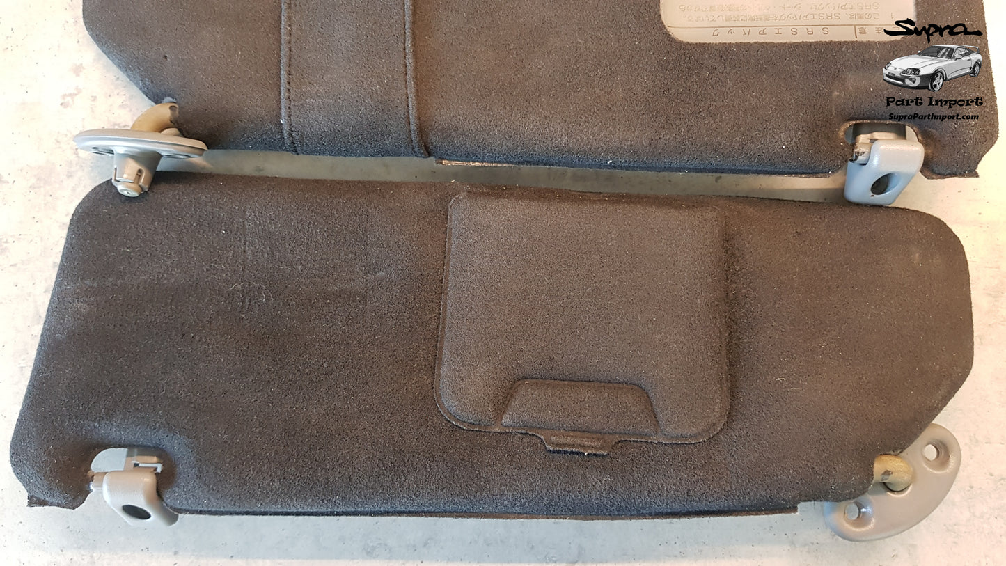 JZA80 Supra Genuine OEM S1 RHD Tanned Black Sun Visor Set