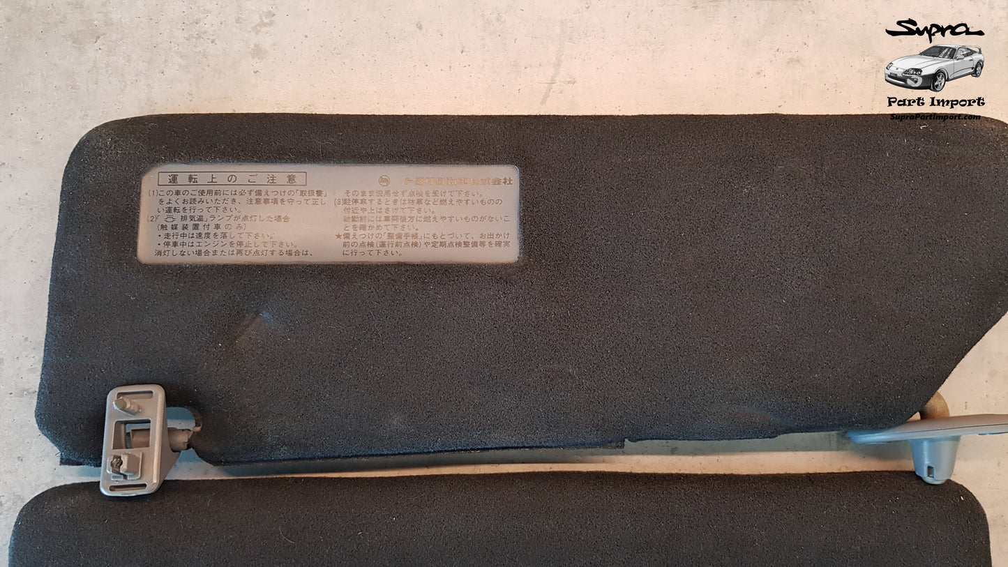 JZA80 Supra Genuine OEM S1 RHD Tanned Black Sun Visor Set