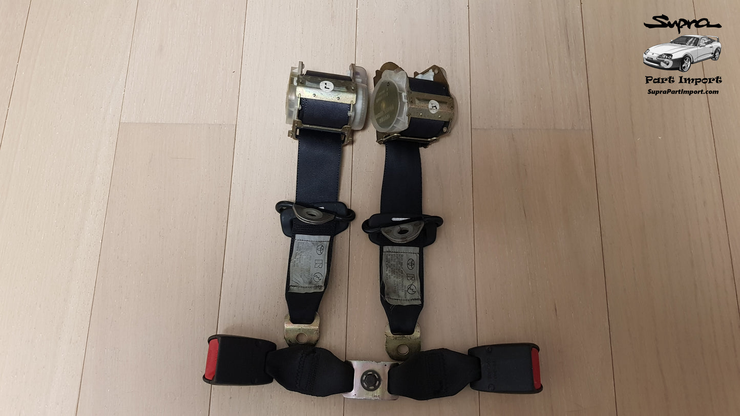 JZA80 Supra Genuine OEM Rear Safety Belt Set + Rear Buckles
