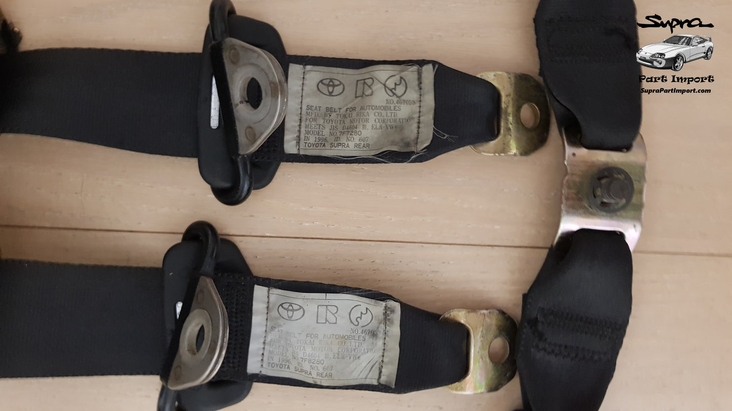 JZA80/MK4 Supra Genuine OEM Rear Safety Belt Set + Rear Buckles