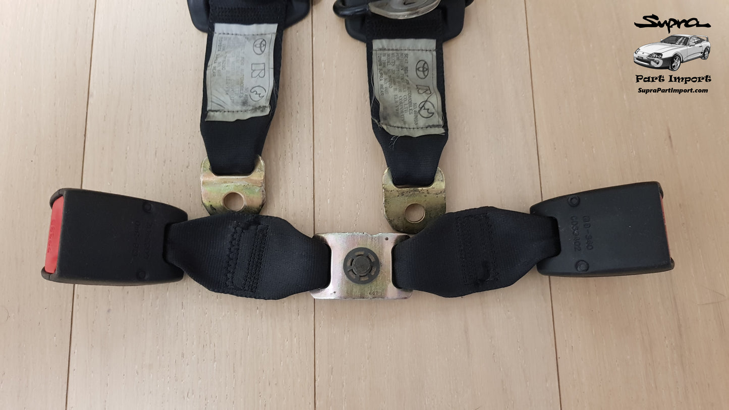 JZA80/MK4 Supra Genuine OEM Rear Safety Belt Set + Rear Buckles