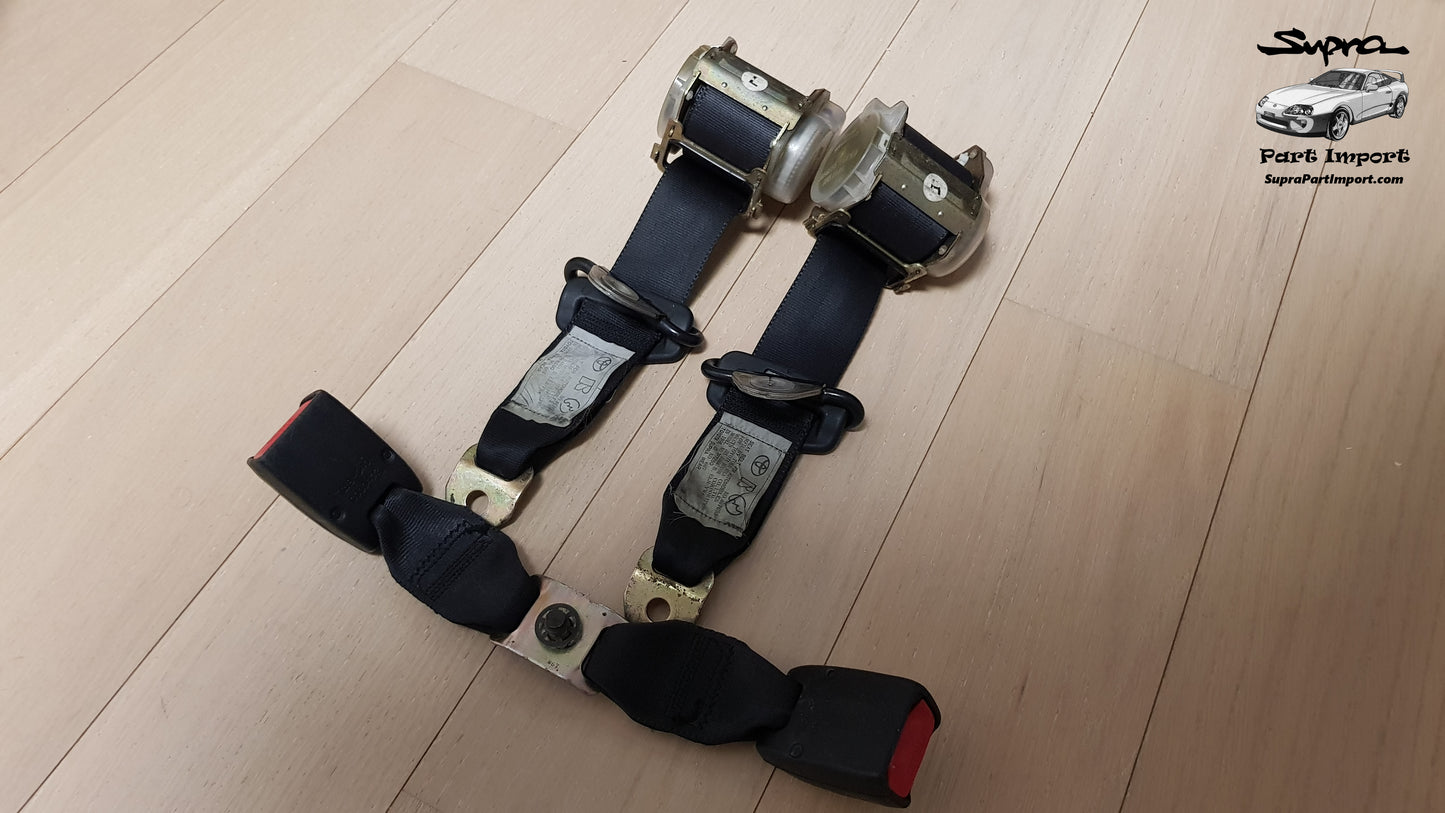 JZA80 Supra Genuine OEM Rear Safety Belt Set + Rear Buckles