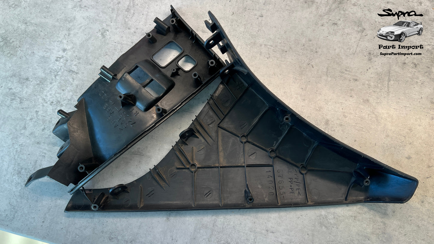 JZA80 Supra RHD Driver Door Card Window Switch Base Panel Set (67655-14020 + 74231-14120)