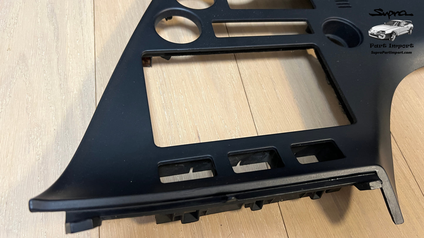 JZA80 Supra Genuine OEM S1 RHD Radio Panel, Center Instrument Cluster Finish (55405-14120)