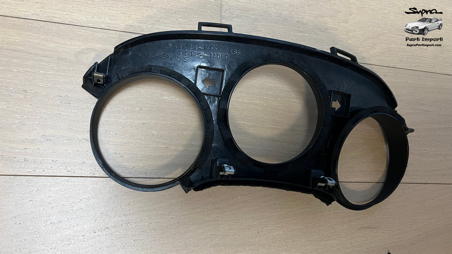 *No Broken Tabs* JZA80 Supra Genuine OEM S1 LHD/RHD Center Speedometer Panel, Center Instrument Cluster Finish (55405-14120)