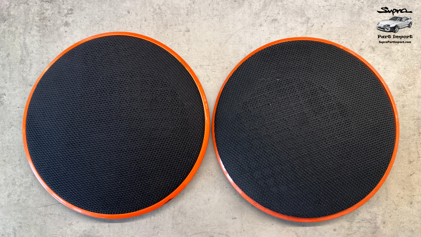 JZA80 Supra Genuine OEM LHD/RHD Door Card Speaker Grille Set + Bezels (67652-14020 + 67651-14020)