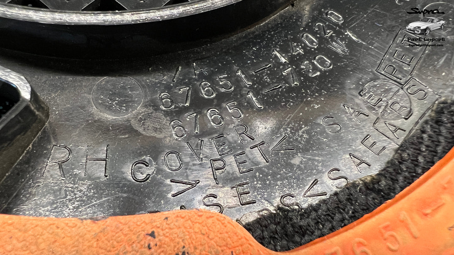 JZA80 Supra Genuine OEM LHD/RHD Door Card Speaker Grille Set + Bezels (67652-14020 + 67651-14020)