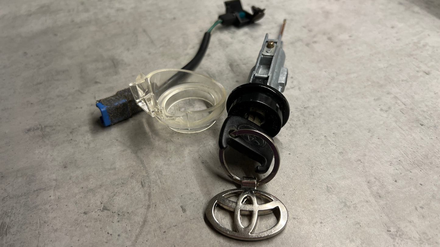 JZA80 Supra Genuine OEM LHD/RHD Ignition Lock Cylinder (69570-14060) + Key + Lighting Assembly