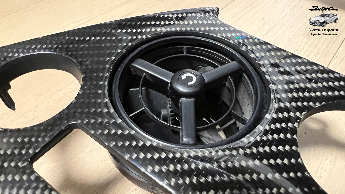 *RARE* JZA80 Supra Series 1 EU/UK-Spec RHD Full Dash Trim Set + Real Carbon Skinning Under Clear Coat