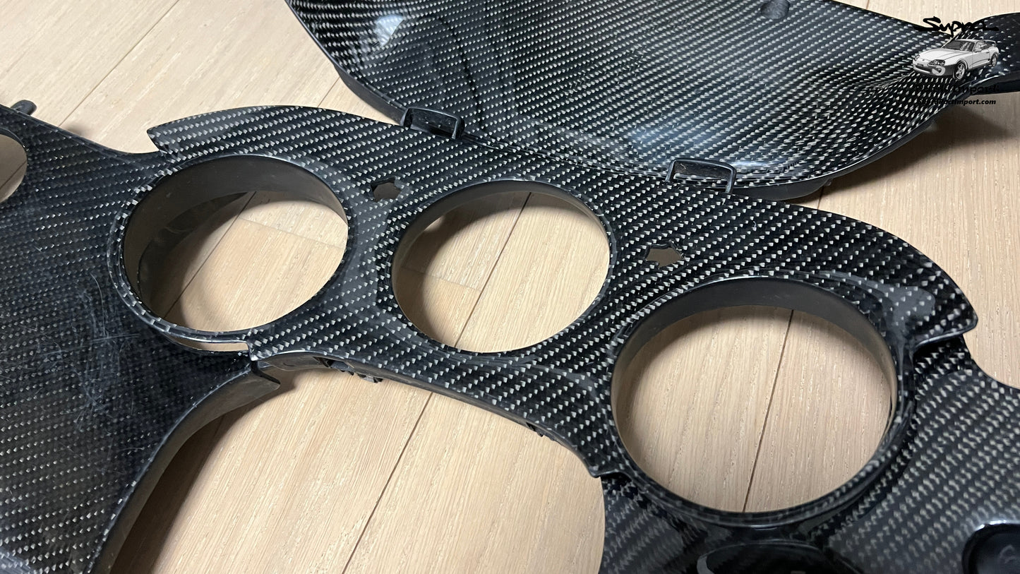 *RARE* JZA80 Supra Series 1 EU/UK-Spec RHD Full Dash Trim Set + Real Carbon Skinning Under Clear Coat