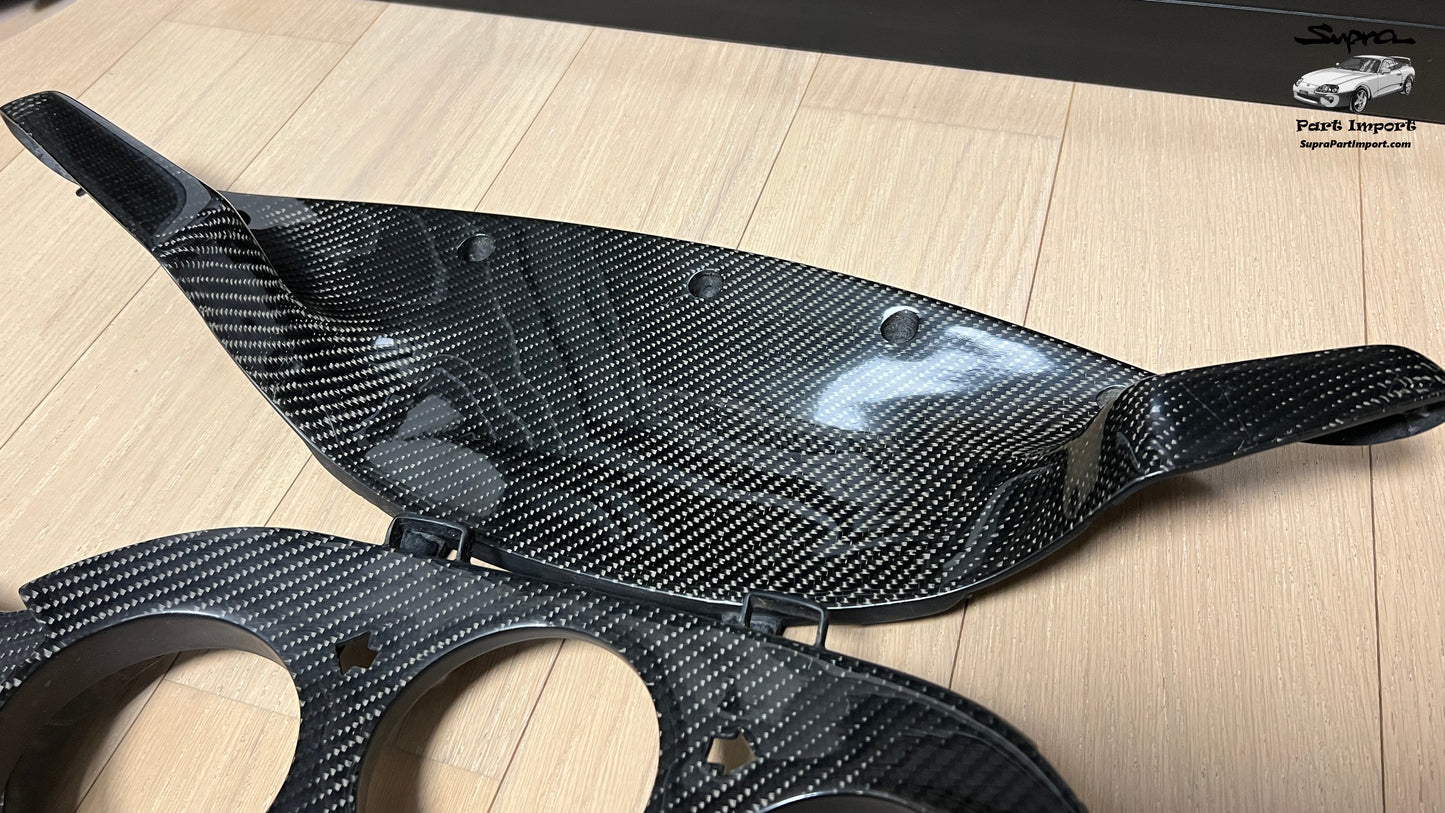 *RARE* JZA80 Supra Series 1 EU/UK-Spec RHD Full Dash Trim Set + Real Carbon Skinning Under Clear Coat