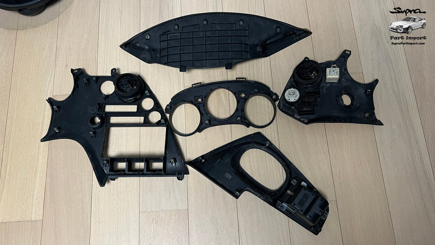 *RARE* JZA80 Supra Series 1 EU/UK-Spec RHD Full Dash Trim Set + Real Carbon Skinning Under Clear Coat