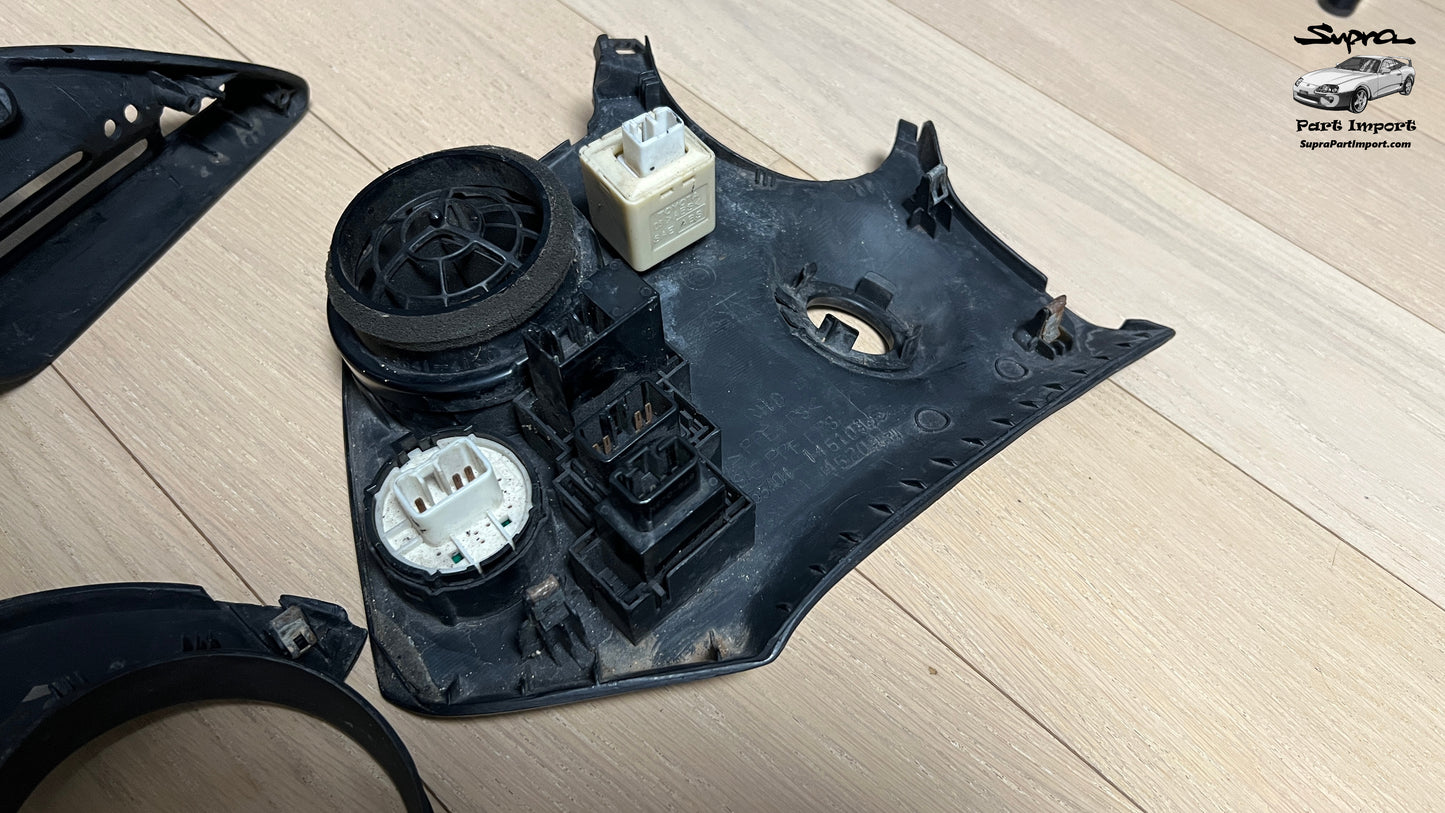 *RARE* JZA80 Supra Series 1 EU/UK-Spec RHD Full Dash Trim Set + Real Carbon Skinning Under Clear Coat